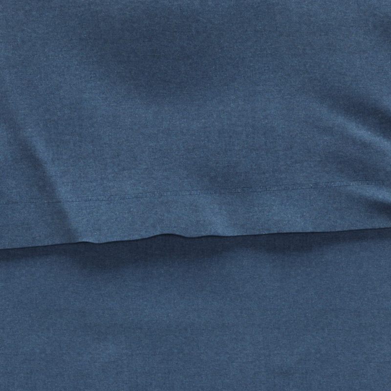 Cotton Jersey 4-Piece Bed Sheet Set, Queen, White, Solid