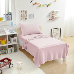 Cotton Jersey 4-Piece Bed Sheet Set, Queen, White, Solid