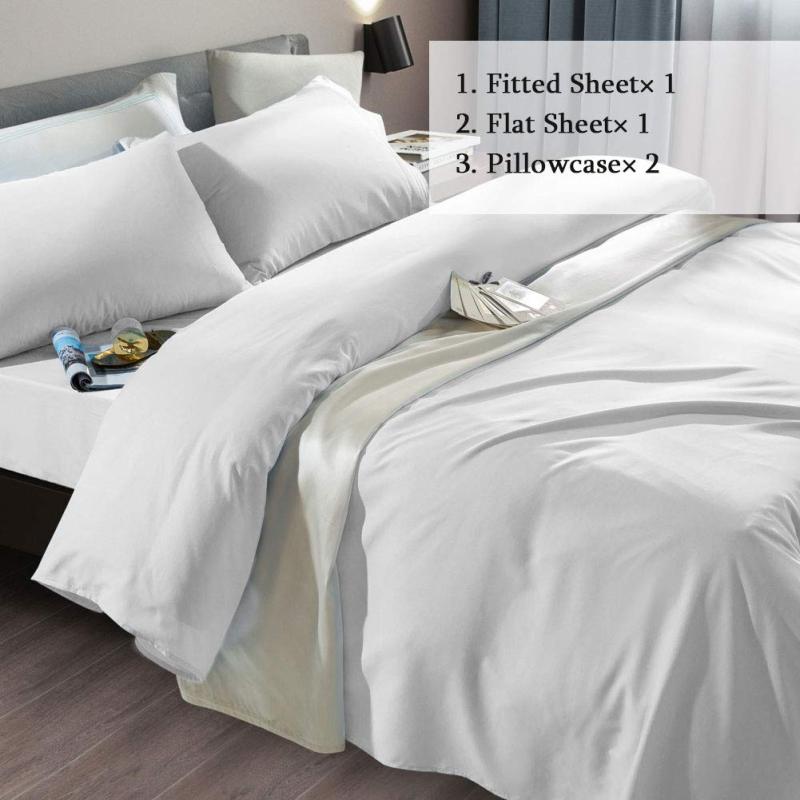 Bed Sheet Set Super Soft Microfiber 1800 Thread Count Luxury Egyptian Sheets Fit 18-24 Inch Deep Pocket Mattress Wrinkle-6 Piece (Dark Grey, Queen)