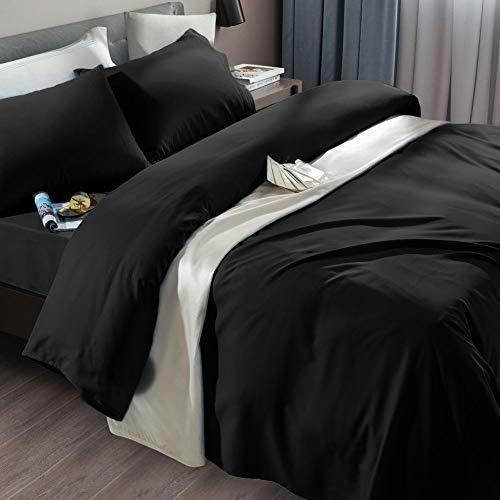 Bed Sheet Set Super Soft Microfiber 1800 Thread Count Luxury Egyptian Sheets Fit 18-24 Inch Deep Pocket Mattress Wrinkle-6 Piece (Dark Grey, Queen)
