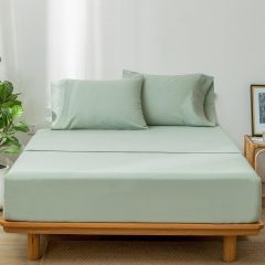 1   MooMee Bedding Sheet Set 100% Washed Cotton Linen Like Textured Breathable Durable Soft Comfy (Dark Grey, King)