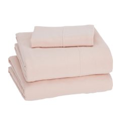 Cotton Jersey 4-Piece Bed Sheet Set, Queen, White, Solid