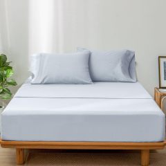 1   MooMee Bedding Sheet Set 100% Washed Cotton Linen Like Textured Breathable Durable Soft Comfy (Dark Grey, King)