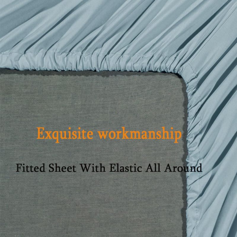 Bed Sheet Set Super Soft Microfiber 1800 Thread Count Luxury Egyptian Sheets Fit 18-24 Inch Deep Pocket Mattress Wrinkle-6 Piece (Dark Grey, Queen)