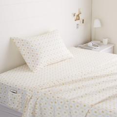 Soft Microfiber 4-Piece Bed Sheet Set with Elastic Side Pockets, Full, Black Grid, Geometric