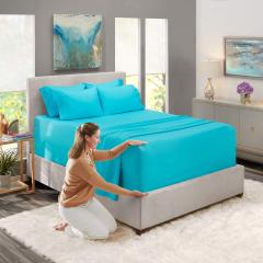 1Extra Deep Pocket King Size Sheets Sets - Fits Mattress 18-24 Inches Deep - Extra Deep Pocket Sheets - 6 Piece King Size Sheets - King Sheets Deep Pocket - Grey Sheets