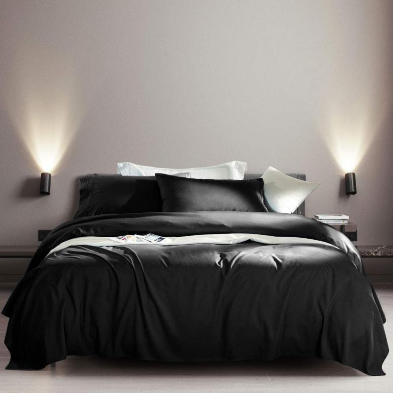 改SONORO KATE Bed Sheet Set Super Soft Microfiber 1800 Thread Count Luxury Egyptian Sheets Fit 18-24 Inch Deep Pocket Mattress Wrinkle-6 Piece (Dark Grey, Queen)