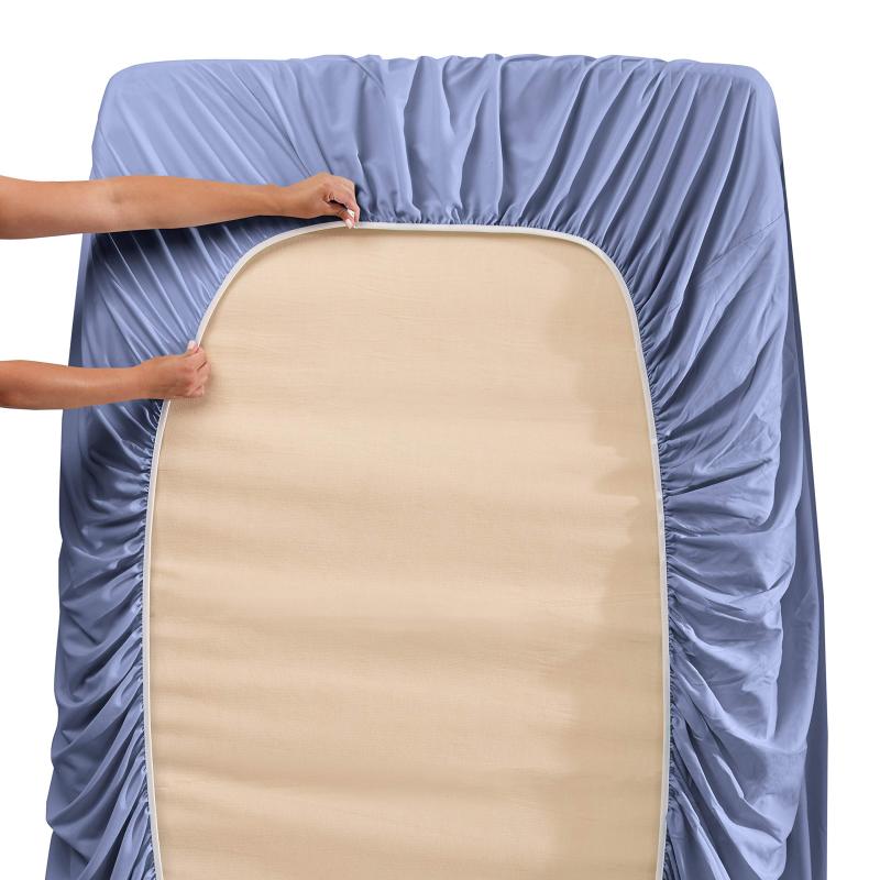1Extra Deep Pocket King Size Sheets Sets - Fits Mattress 18-24 Inches Deep - Extra Deep Pocket Sheets - 6 Piece King Size Sheets - King Sheets Deep Pocket - Grey Sheets