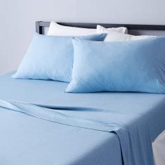 Cotton Jersey 4-Piece Bed Sheet Set, Queen, White, Solid