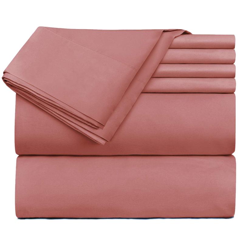 1Extra Deep Pocket King Size Sheets Sets - Fits Mattress 18-24 Inches Deep - Extra Deep Pocket Sheets - 6 Piece King Size Sheets - King Sheets Deep Pocket - Grey Sheets
