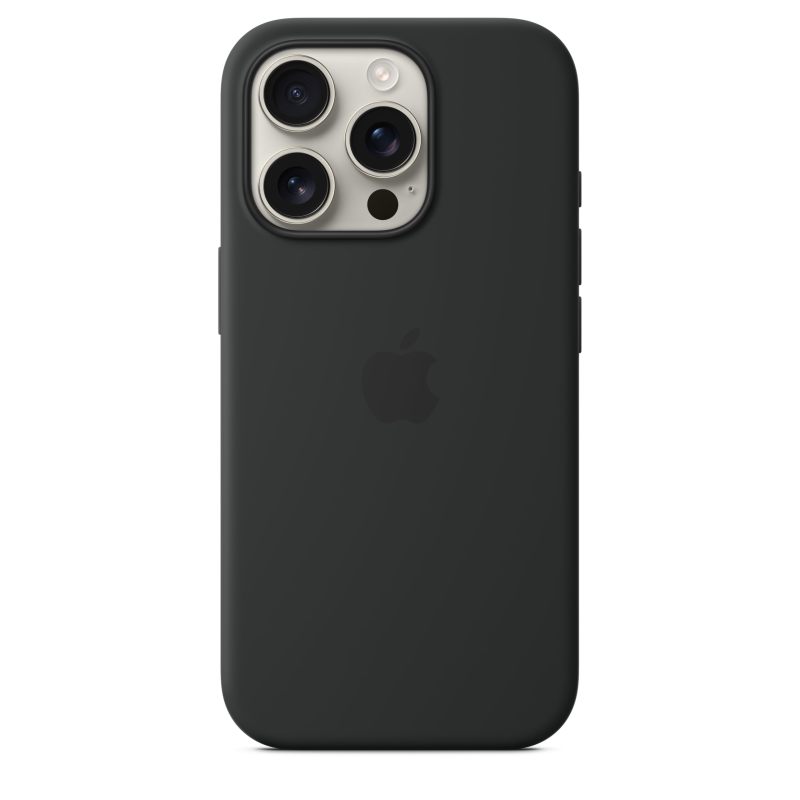 1Apple iPhone 16 Pro Silicone Case with MagSafe and Camera Control - Black ​​​​​​​