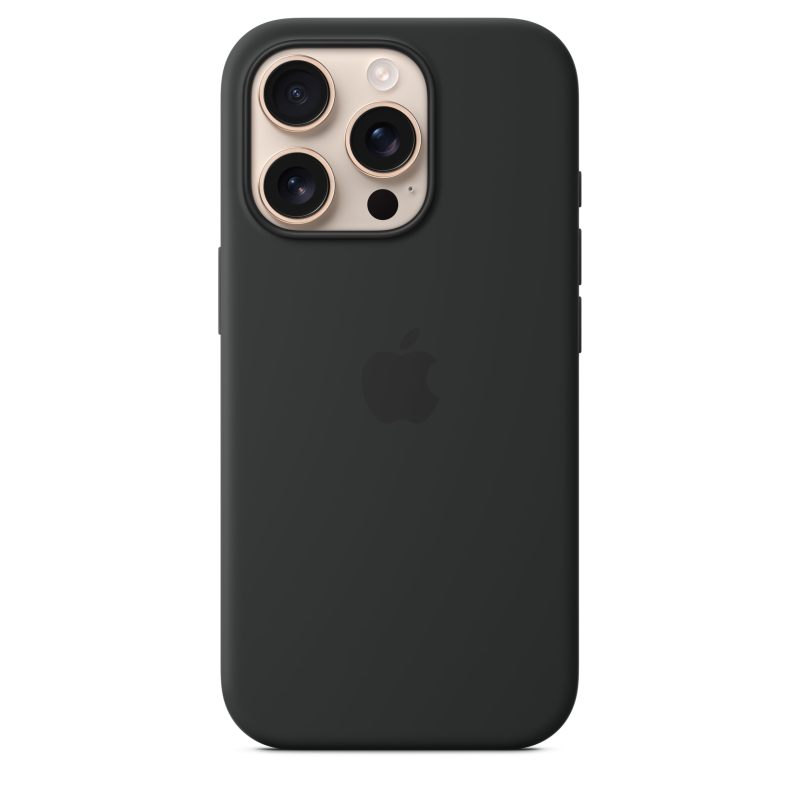 1Apple iPhone 16 Pro Silicone Case with MagSafe and Camera Control - Black ​​​​​​​