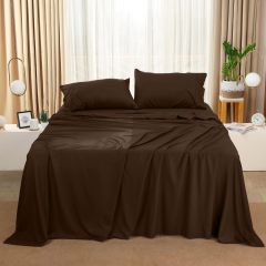 Queen Bed Sheets Set - 4 Piece Bedding - Brushed Microfiber - Shrinkage and Fade Resistant - Easy Care (Queen, Grey)