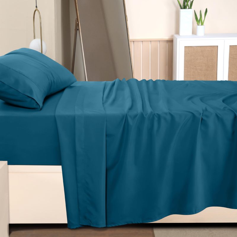 Queen Bed Sheets Set - 4 Piece Bedding - Brushed Microfiber - Shrinkage and Fade Resistant - Easy Care (Queen, Grey)