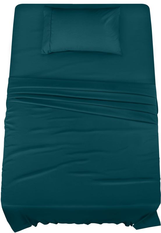 Queen Bed Sheets Set - 4 Piece Bedding - Brushed Microfiber - Shrinkage and Fade Resistant - Easy Care (Queen, Grey)