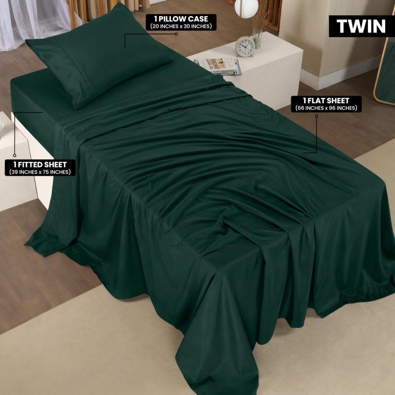 Queen Bed Sheets Set - 4 Piece Bedding - Brushed Microfiber - Shrinkage and Fade Resistant - Easy Care (Queen, Grey)