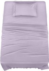 Queen Bed Sheets Set - 4 Piece Bedding - Brushed Microfiber - Shrinkage and Fade Resistant - Easy Care (Queen, Grey)
