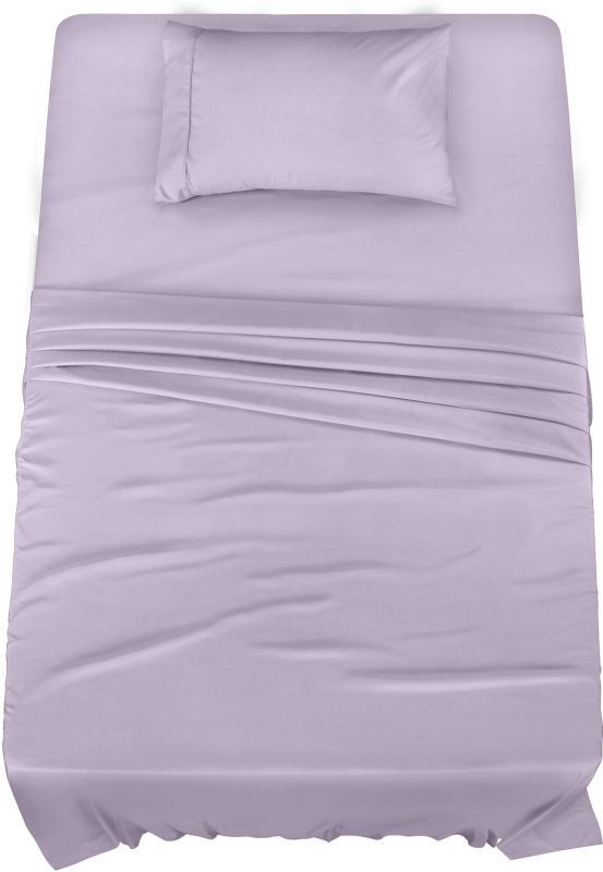 Queen Bed Sheets Set - 4 Piece Bedding - Brushed Microfiber - Shrinkage and Fade Resistant - Easy Care (Queen, Grey)