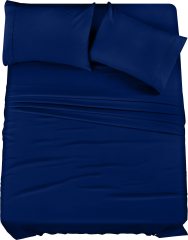 Queen Bed Sheets Set - 4 Piece Bedding - Brushed Microfiber - Shrinkage and Fade Resistant - Easy Care (Queen, Grey)