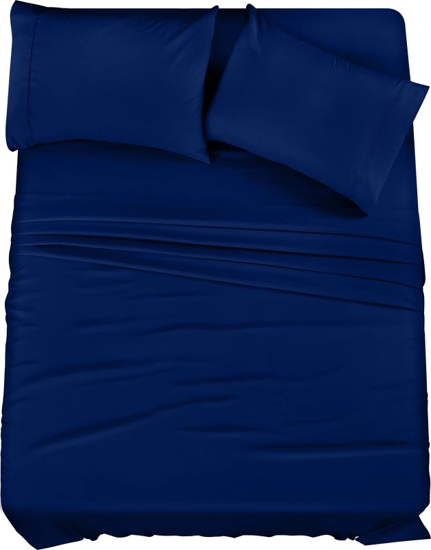 Queen Bed Sheets Set - 4 Piece Bedding - Brushed Microfiber - Shrinkage and Fade Resistant - Easy Care (Queen, Grey)
