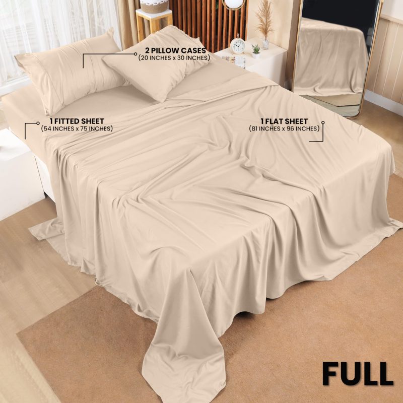 Queen Bed Sheets Set - 4 Piece Bedding - Brushed Microfiber - Shrinkage and Fade Resistant - Easy Care (Queen, Grey)