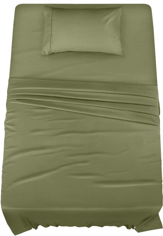 Queen Bed Sheets Set - 4 Piece Bedding - Brushed Microfiber - Shrinkage and Fade Resistant - Easy Care (Queen, Grey)