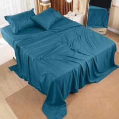 Queen Bed Sheets Set - 4 Piece Bedding - Brushed Microfiber - Shrinkage and Fade Resistant - Easy Care (Queen, Grey)