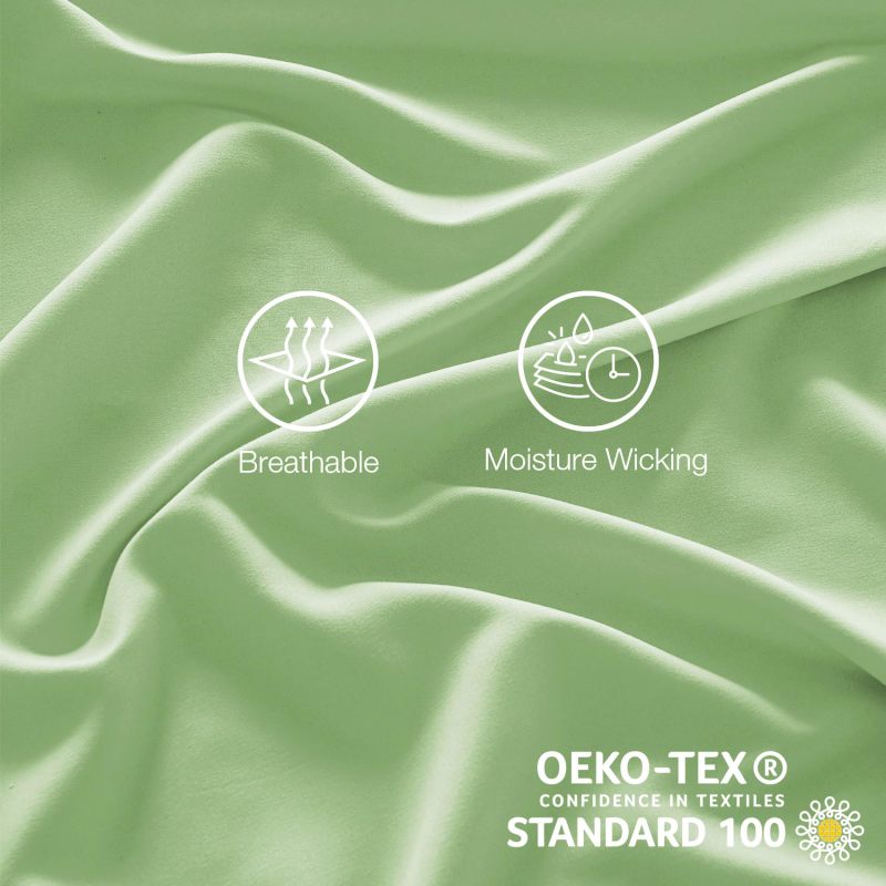 1    Baby Blue Full Size Bed Sheet Sets-Deep Pocket Fitted Sheet & Pillowcase Sets-4 Piece Soft Cooling Microfiber Bedsheets for Double Bed
