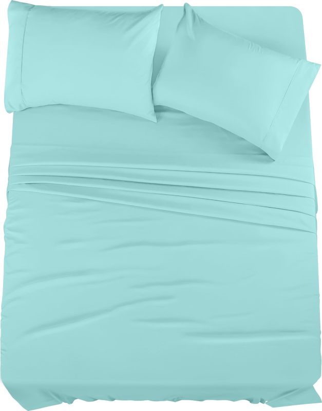 Queen Bed Sheets Set - 4 Piece Bedding - Brushed Microfiber - Shrinkage and Fade Resistant - Easy Care (Queen, Grey)