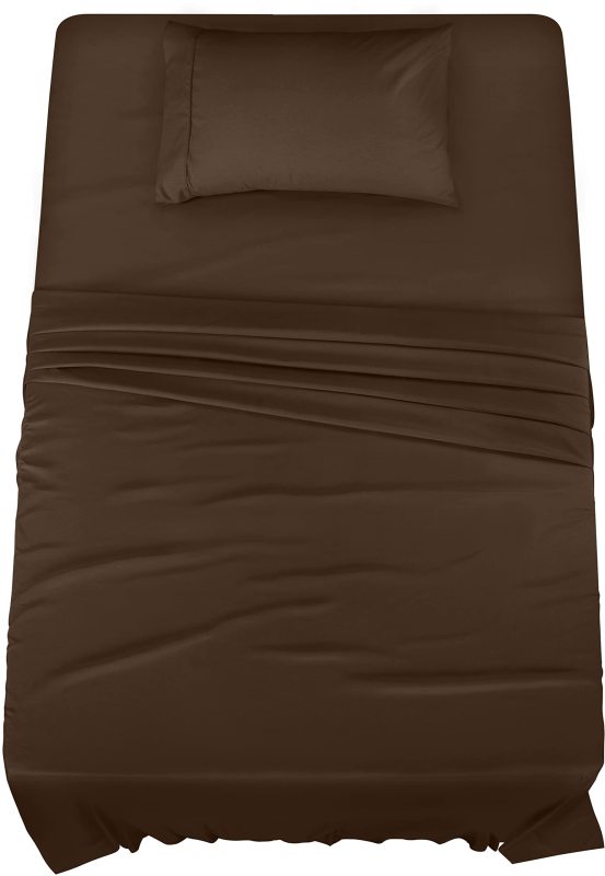 Queen Bed Sheets Set - 4 Piece Bedding - Brushed Microfiber - Shrinkage and Fade Resistant - Easy Care (Queen, Grey)