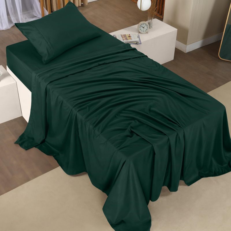 Queen Bed Sheets Set - 4 Piece Bedding - Brushed Microfiber - Shrinkage and Fade Resistant - Easy Care (Queen, Grey)
