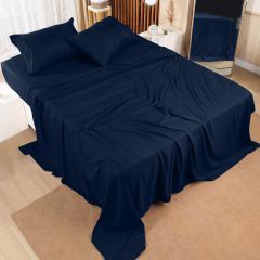 Queen Bed Sheets Set - 4 Piece Bedding - Brushed Microfiber - Shrinkage and Fade Resistant - Easy Care (Queen, Grey)