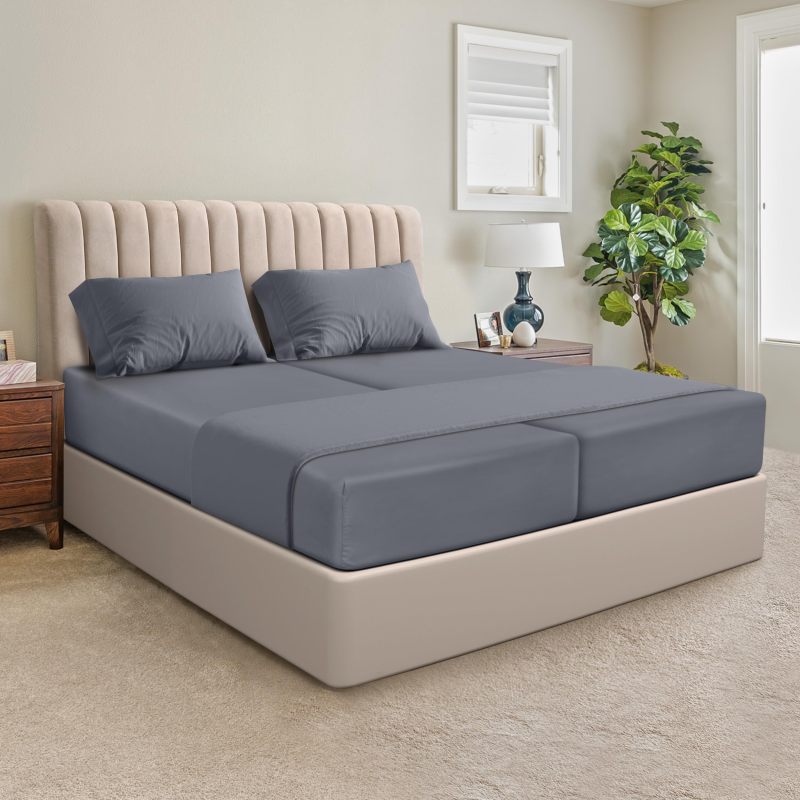 Queen Bed Sheets Set - 4 Piece Bedding - Brushed Microfiber - Shrinkage and Fade Resistant - Easy Care (Queen, Grey)