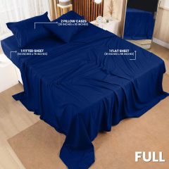 Queen Bed Sheets Set - 4 Piece Bedding - Brushed Microfiber - Shrinkage and Fade Resistant - Easy Care (Queen, Grey)