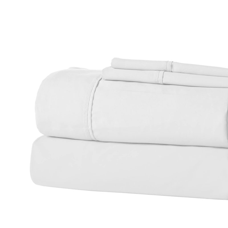 1    Modern Threads Silky Soft Microfiber and Wrinkle Free Sheets - Luxurious Microfiber Bed Sheets Includes Flat Sheet, Fitted Sheet with Deep Pockets, & Pillowcases Ivory, Full