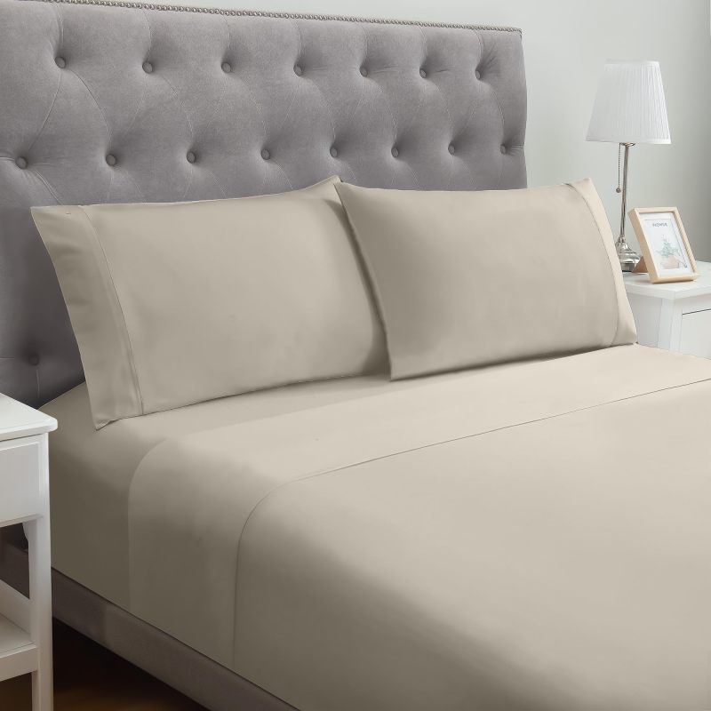 改Modern Threads Silky Soft Microfiber and Wrinkle Free Sheets - Luxurious Microfiber Bed Sheets Includes Flat Sheet, Fitted Sheet with Deep Pockets, &amp; Pillowcases Ivory, Full