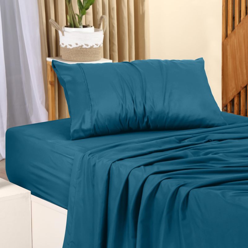 Queen Bed Sheets Set - 4 Piece Bedding - Brushed Microfiber - Shrinkage and Fade Resistant - Easy Care (Queen, Grey)