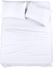 Queen Bed Sheets Set - 4 Piece Bedding - Brushed Microfiber - Shrinkage and Fade Resistant - Easy Care (Queen, Grey)