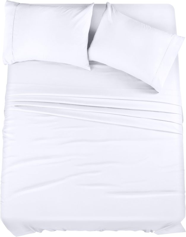 Queen Bed Sheets Set - 4 Piece Bedding - Brushed Microfiber - Shrinkage and Fade Resistant - Easy Care (Queen, Grey)