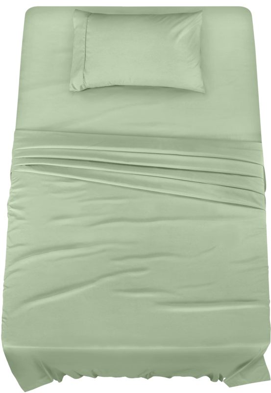 Queen Bed Sheets Set - 4 Piece Bedding - Brushed Microfiber - Shrinkage and Fade Resistant - Easy Care (Queen, Grey)