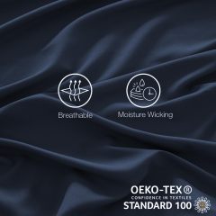 1    Baby Blue Full Size Bed Sheet Sets-Deep Pocket Fitted Sheet & Pillowcase Sets-4 Piece Soft Cooling Microfiber Bedsheets for Double Bed