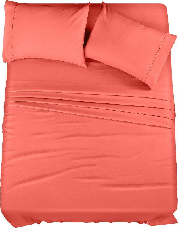Queen Bed Sheets Set - 4 Piece Bedding - Brushed Microfiber - Shrinkage and Fade Resistant - Easy Care (Queen, Grey)