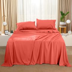 Queen Bed Sheets Set - 4 Piece Bedding - Brushed Microfiber - Shrinkage and Fade Resistant - Easy Care (Queen, Grey)