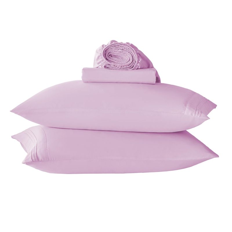 1    Baby Blue Full Size Bed Sheet Sets-Deep Pocket Fitted Sheet & Pillowcase Sets-4 Piece Soft Cooling Microfiber Bedsheets for Double Bed