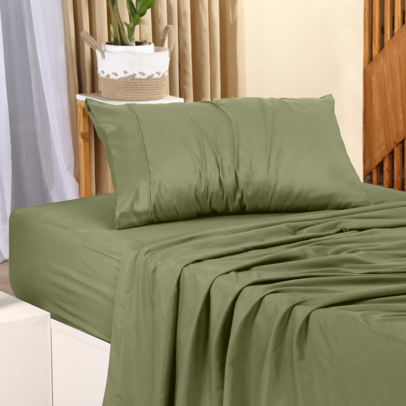 Queen Bed Sheets Set - 4 Piece Bedding - Brushed Microfiber - Shrinkage and Fade Resistant - Easy Care (Queen, Grey)