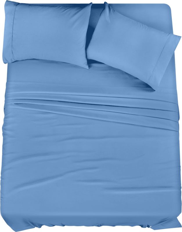 Queen Bed Sheets Set - 4 Piece Bedding - Brushed Microfiber - Shrinkage and Fade Resistant - Easy Care (Queen, Grey)