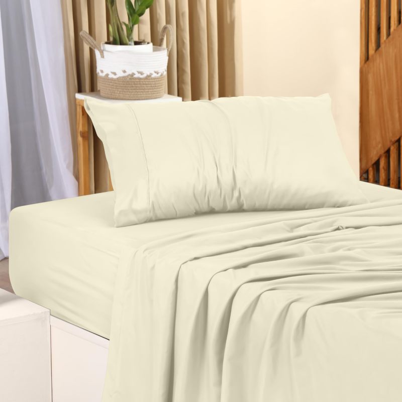 Queen Bed Sheets Set - 4 Piece Bedding - Brushed Microfiber - Shrinkage and Fade Resistant - Easy Care (Queen, Grey)