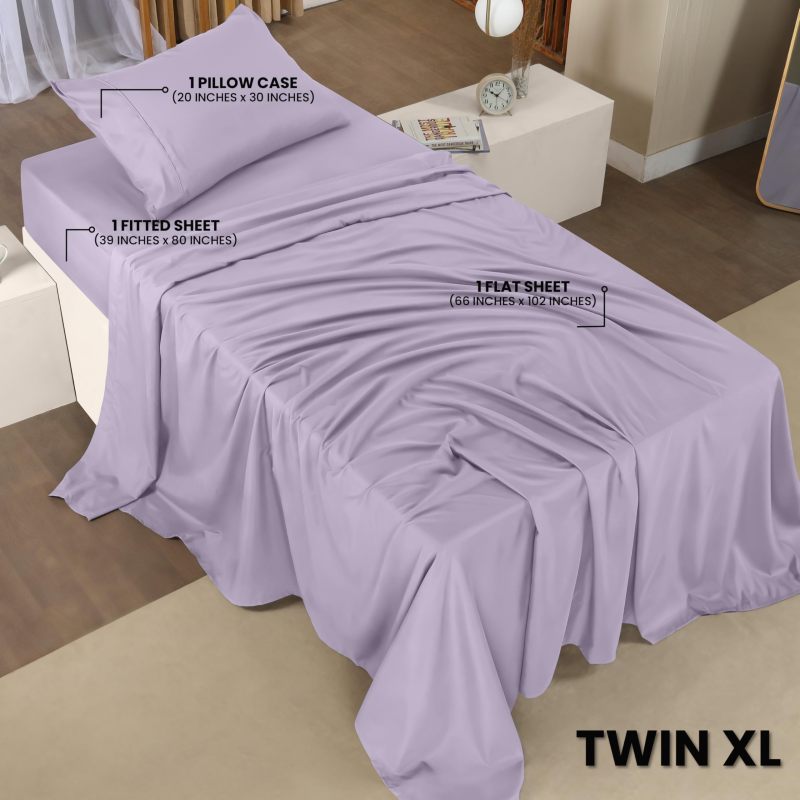 Queen Bed Sheets Set - 4 Piece Bedding - Brushed Microfiber - Shrinkage and Fade Resistant - Easy Care (Queen, Grey)
