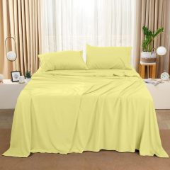 Queen Bed Sheets Set - 4 Piece Bedding - Brushed Microfiber - Shrinkage and Fade Resistant - Easy Care (Queen, Grey)