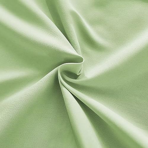 1    Baby Blue Full Size Bed Sheet Sets-Deep Pocket Fitted Sheet & Pillowcase Sets-4 Piece Soft Cooling Microfiber Bedsheets for Double Bed